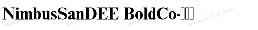NimbusSanDEE BoldCo字体转换